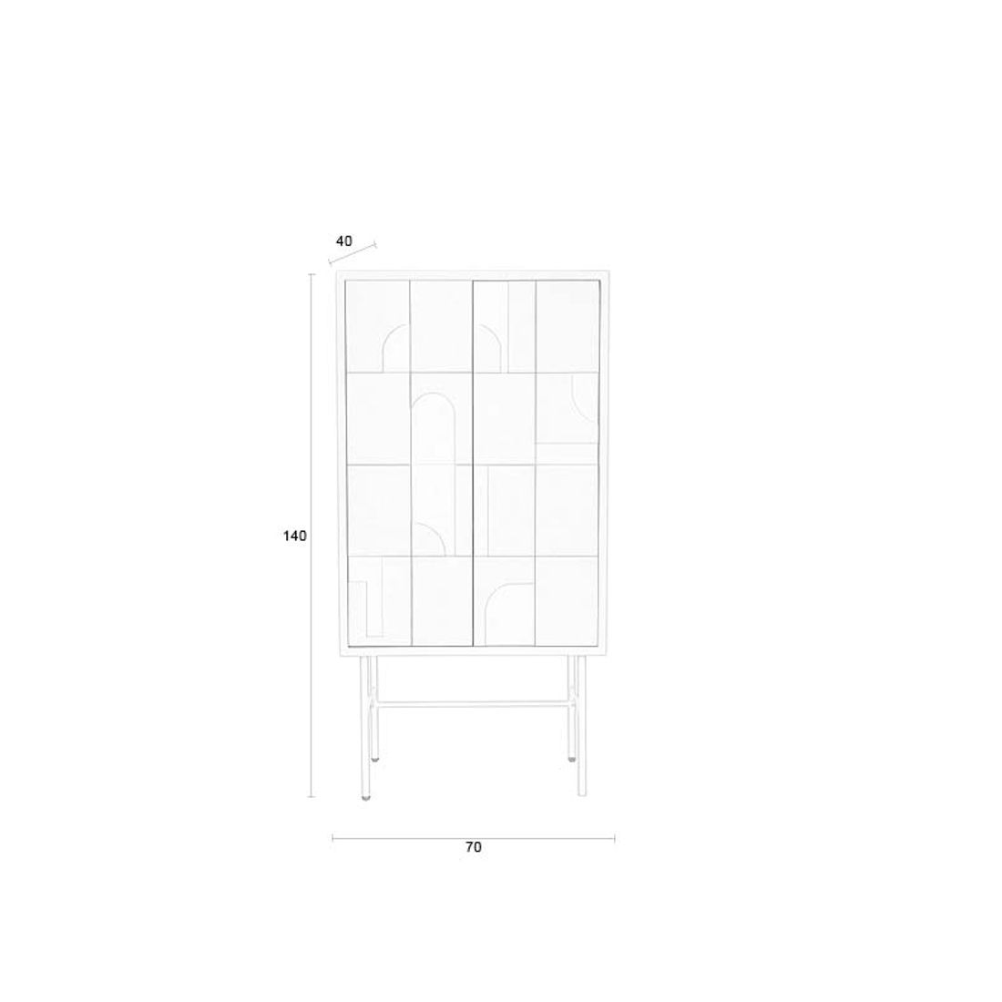 White Label Living Wandkast Funk