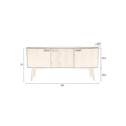 Dutchbone Dressoir Juju Hoog Walnoothout