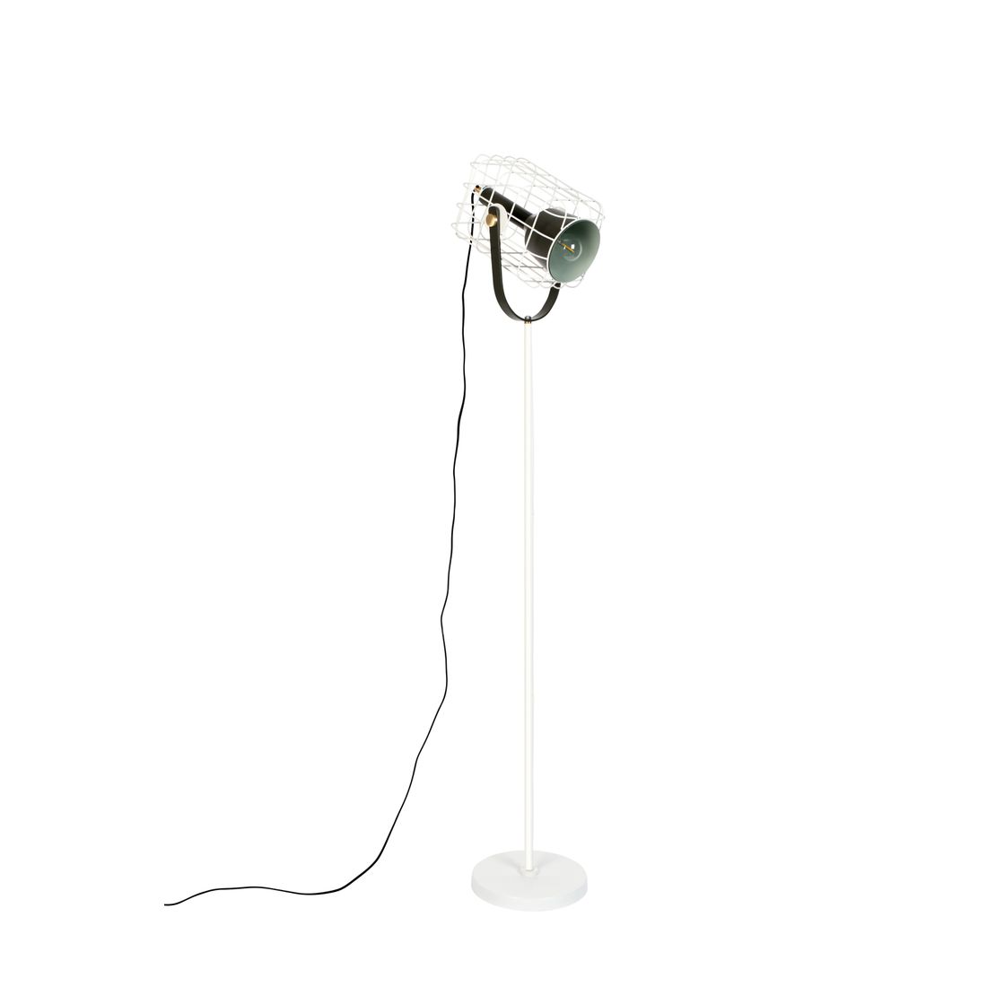 White Label Living Vloerlamp Cage Wit