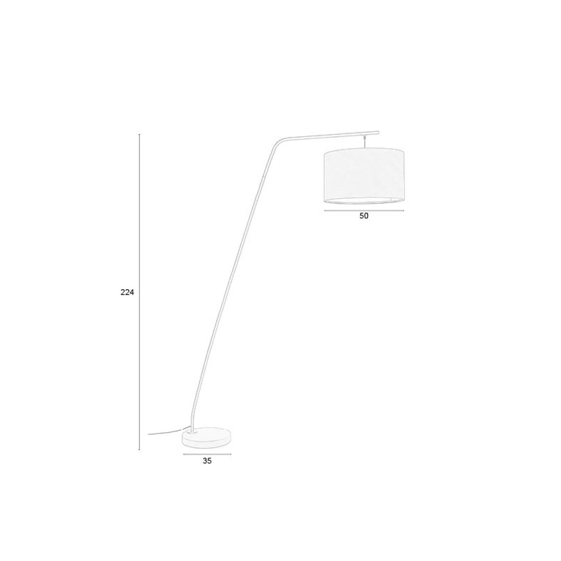 White Label Living Vloerlamp Martine Wit