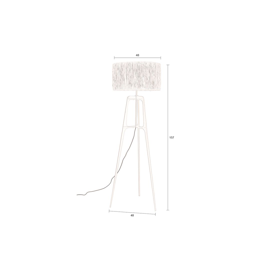 Dutchbone Vloerlamp Afra Paars