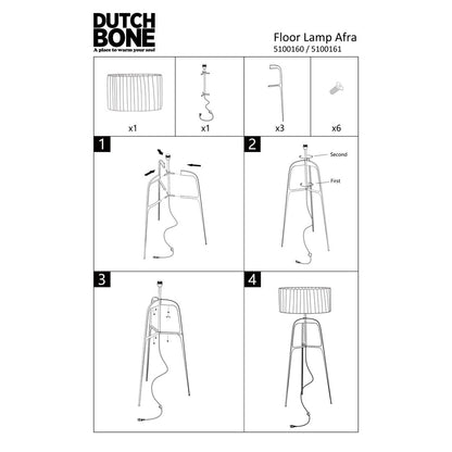 Dutchbone Vloerlamp Afra Paars