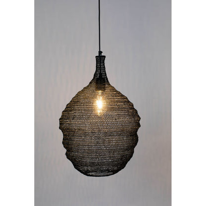 White Label Living Hanglamp Lena Zwart M
