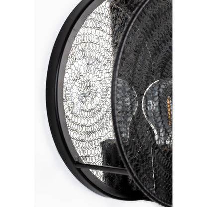 White Label Living Wandlamp Lea Zwart