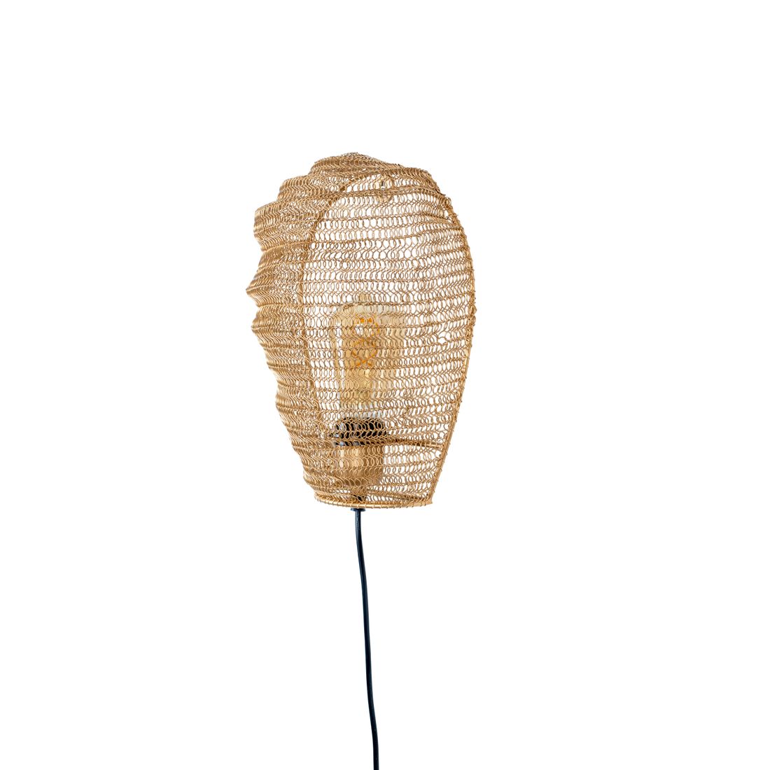 White Label Living Wandlamp Lena Messing