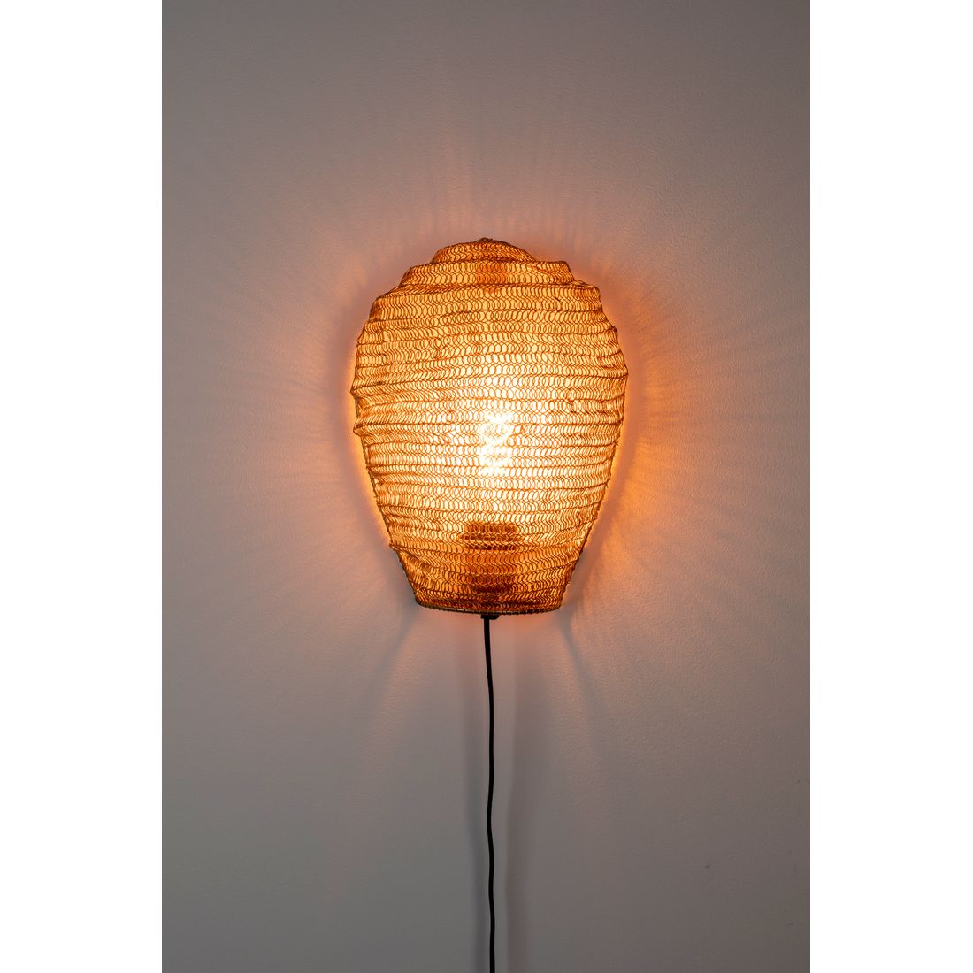 White Label Living Wandlamp Lena Messing