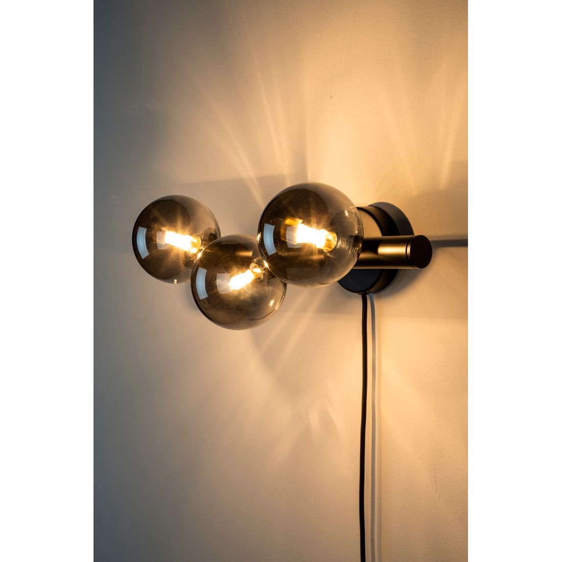 White Label Living Wandlamp Monica Smoke