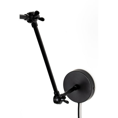 White Label Living Wandlamp Xavi Zwart