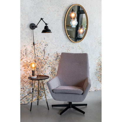 White Label Living Wandlamp Xavi Zwart