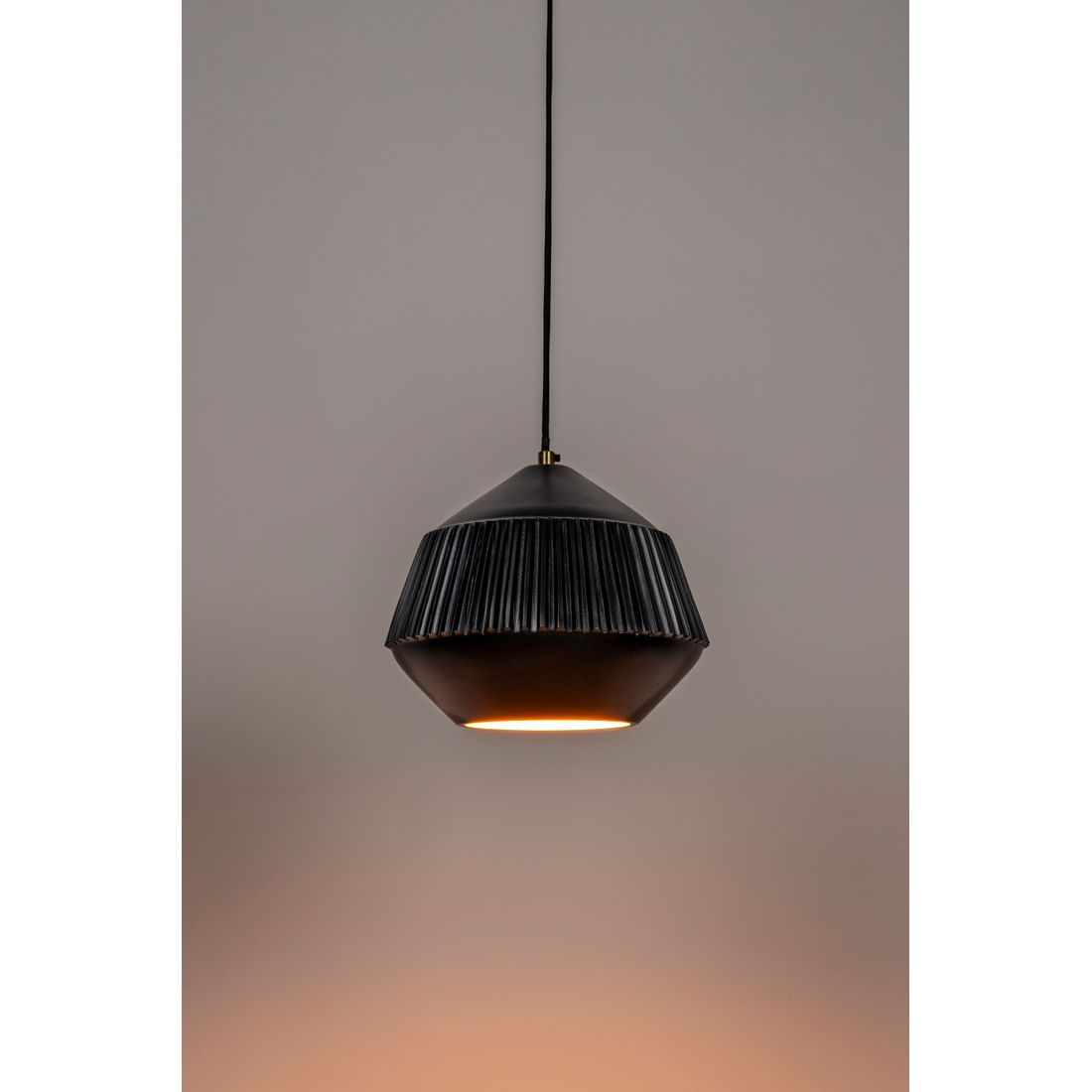 White Label Living Hanglamp Aysa Zwart Breed