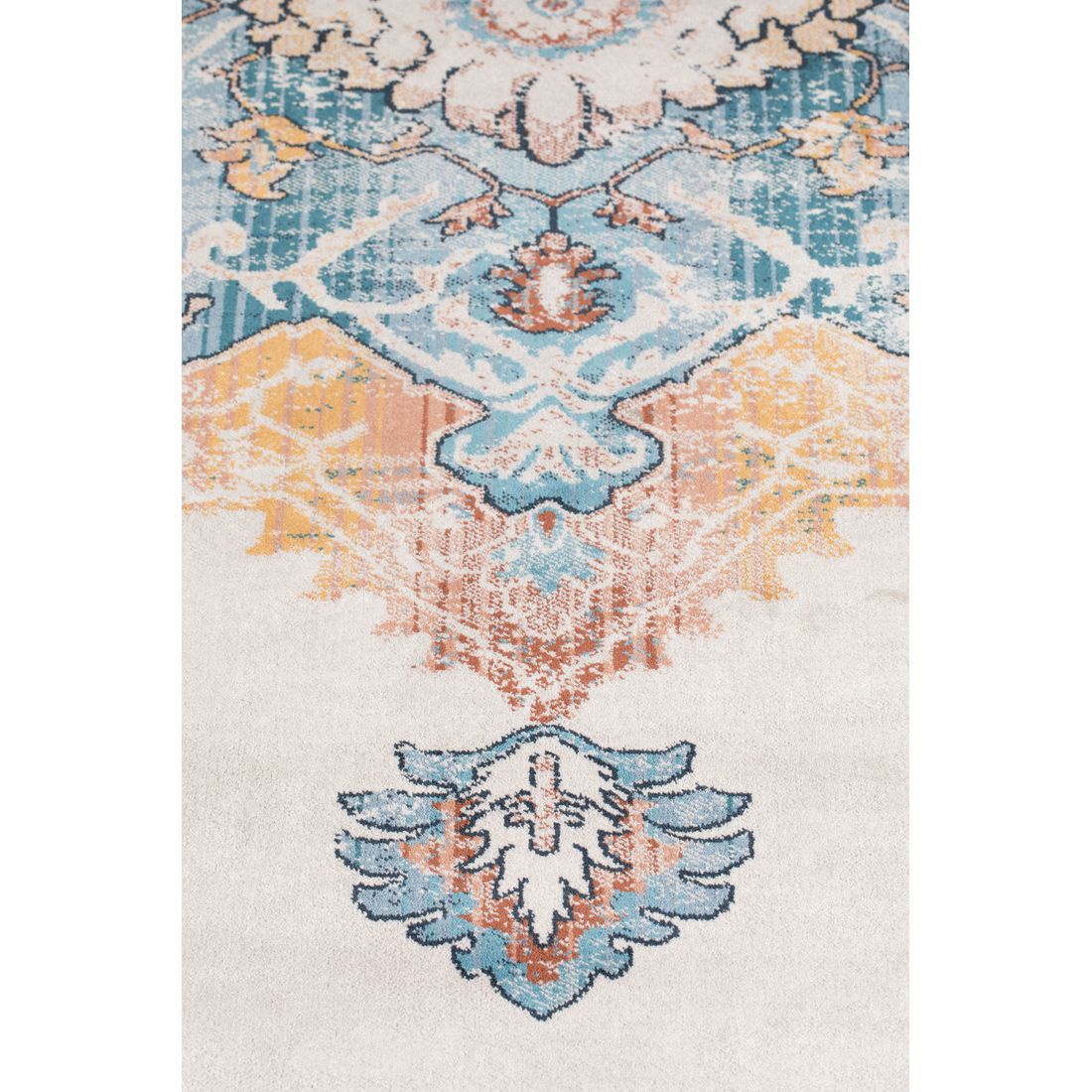 Dutchbone Vloerkleed Mahal Blauw/Bruin 200x300cm