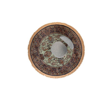 White Label Living Vloerkleed Raz Rond 160cm Groen