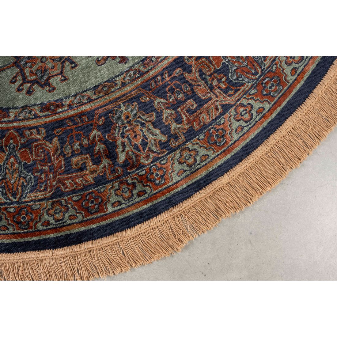 White Label Living Vloerkleed Raz Rond 160cm Groen