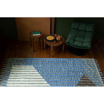 Dutchbone Vloerkleed Hampton Blauw 160x230cm