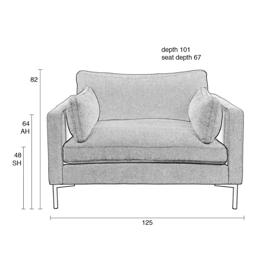 Zuiver Summer Loveseat – Coffee – Bruin