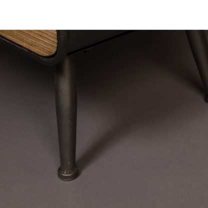 Dutchbone Vino Wijnkast – 56 x 170 cm – Hout en IJzer – Vintage Look
