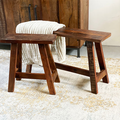 Raw Materials Bankje Hout Bruin Groot