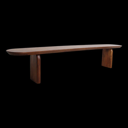 Raw Materials Bullnose Eetkamerbank Mangohout Bruin 240cm