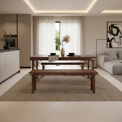 Raw Materials Inklapbare Eetkamerbank - Fsc-Gerecycled Hout - 160 Cm