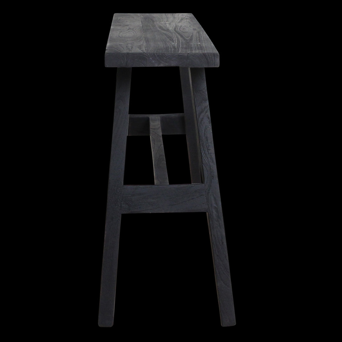 Raw Materials Bankje Hout Zwart Groot