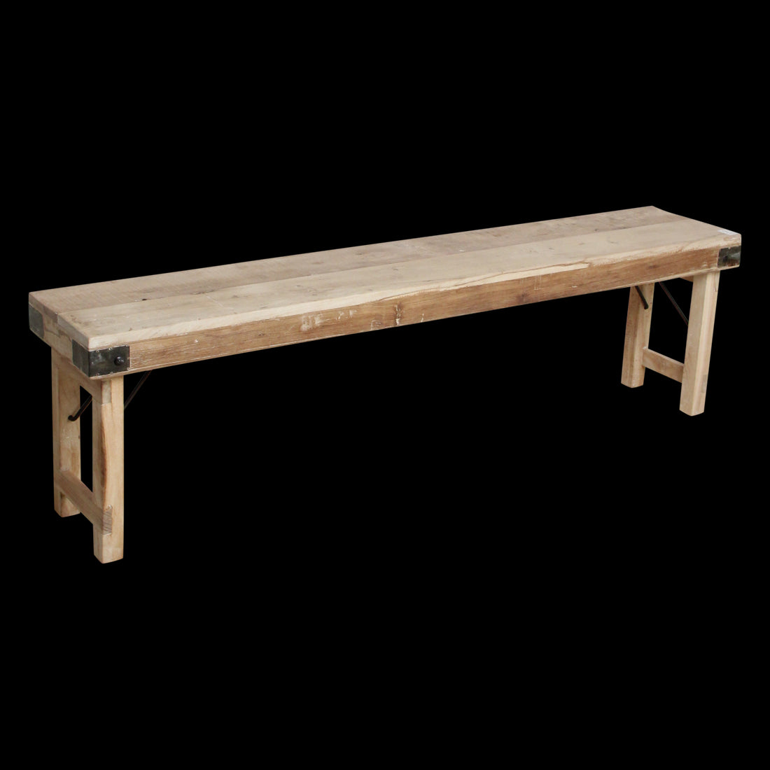 Raw Materials Limewash Inklapbare Eetkamerbank - Fsc-Gerecycled Hout -160x30cm