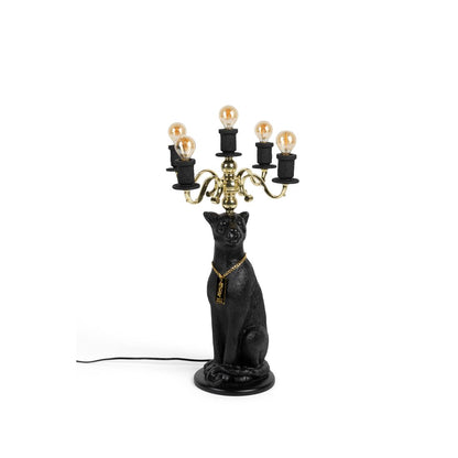 Bold Monkey Vloerlamp Proudly Crowned Panther Zwart