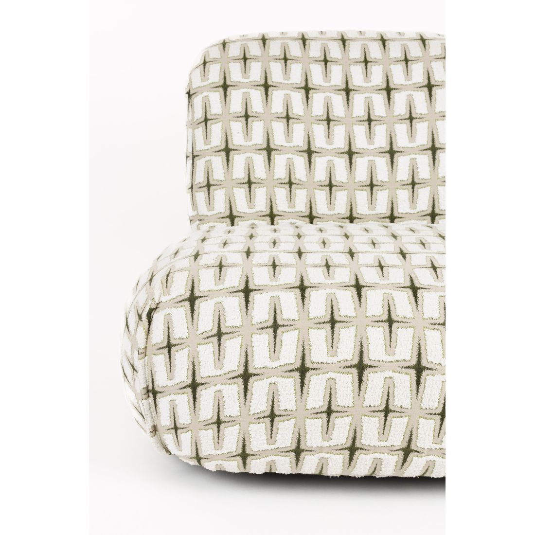 Bold Monkey Fauteuil Ritz Beige/Groen - KwaliteitWonen.nl