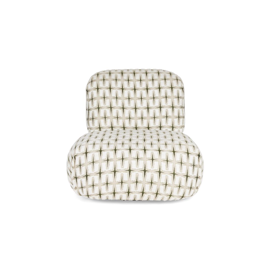Bold Monkey Fauteuil Ritz Beige/Groen - KwaliteitWonen.nl