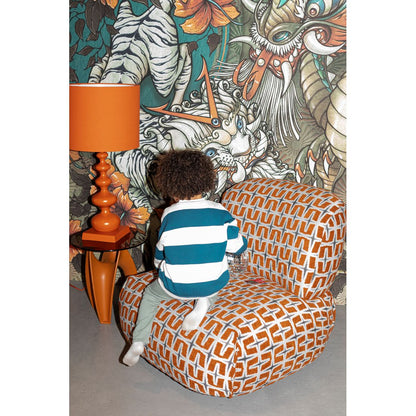 Bold Monkey Fauteuil Ritz Beige/Oranje-Kwaliteitwonen.nl