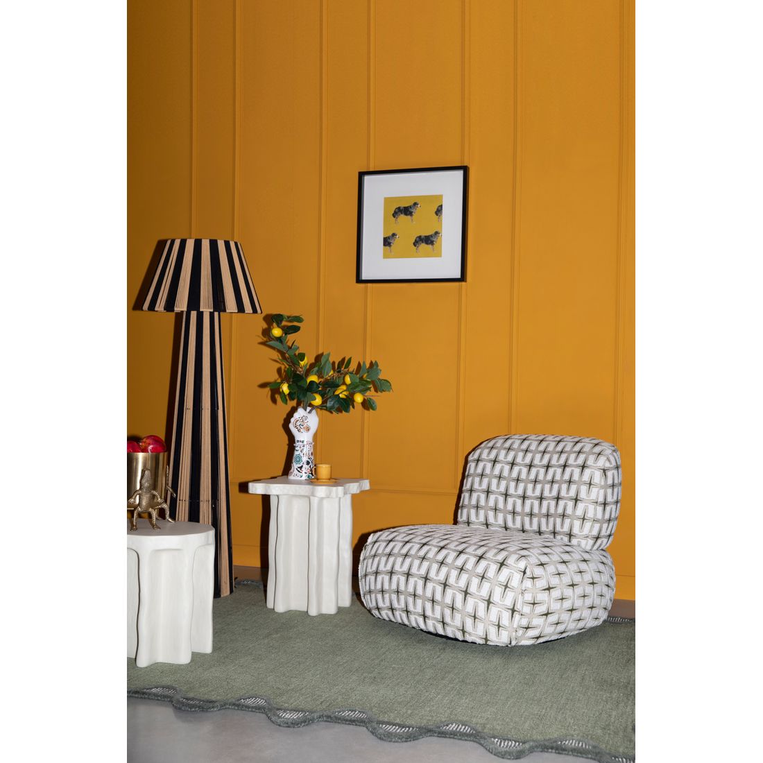 Bold Monkey Vloerkleed Sugar Lines 160x230cm Groen - KwaliteitWonen.nl