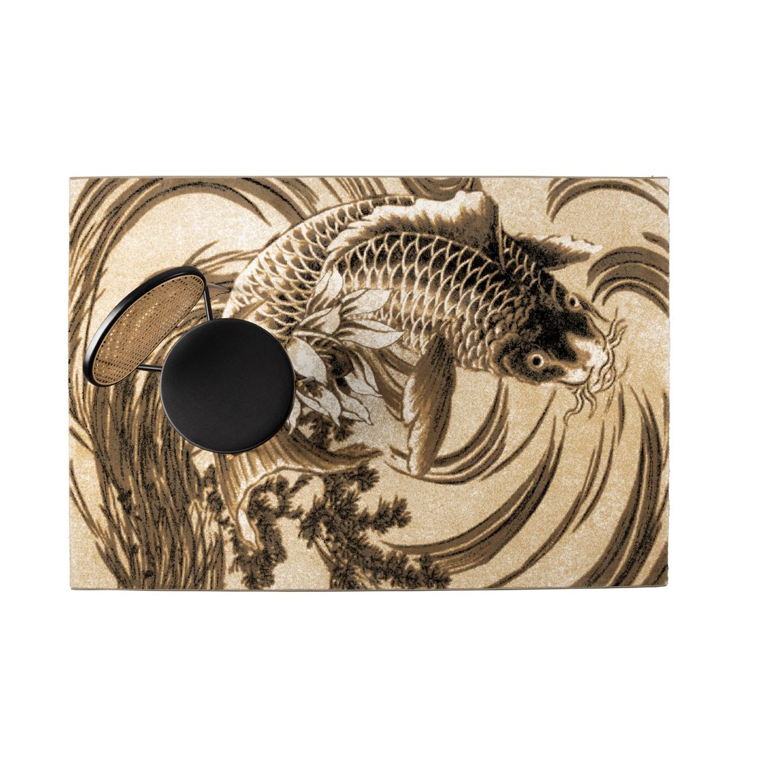 Bold Monkey Vloerkleed The Legend Of Koi 160x230cm Beige/Zwartgrijs - KwaliteitWonen.nl