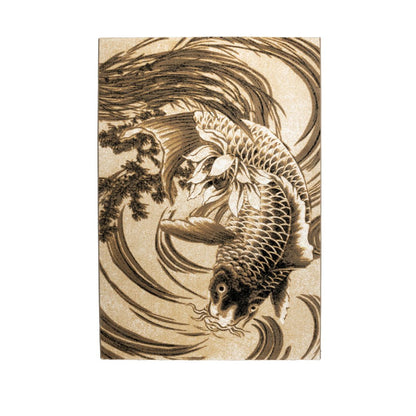 Bold Monkey Vloerkleed The Legend Of Koi 160x230cm Beige/Zwartgrijs - KwaliteitWonen.nl