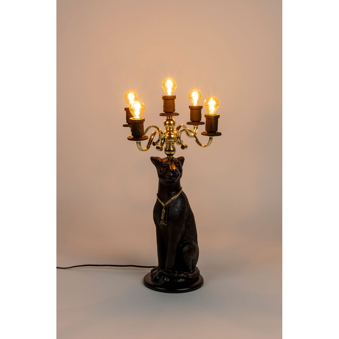 Bold Monkey Vloerlamp Proudly Crowned Panther Zwart - KwaliteitWonen.nl
