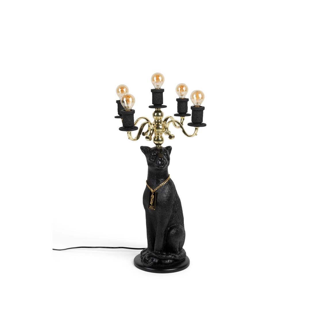 Bold Monkey Vloerlamp Proudly Crowned Panther Zwart - KwaliteitWonen.nl