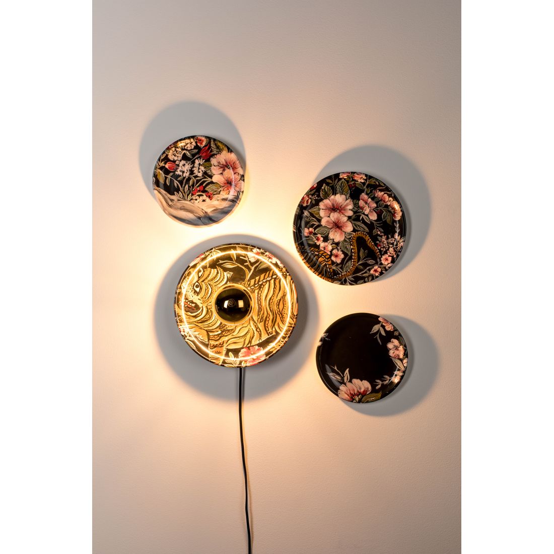 Bold Monkey Wandlamp No Food Here Tiger (Set van 4) - KwaliteitWonen.nl