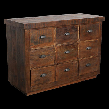 Raw Materials Dressoir Hout Bruin 9 Lades