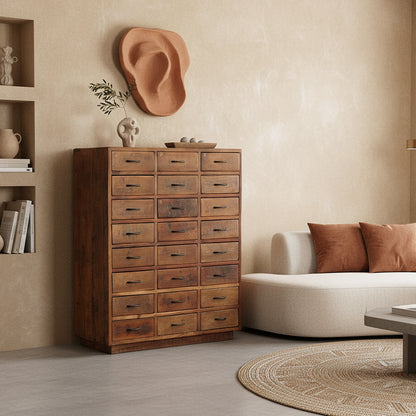 Raw Materials Ladekast Hout Bruin 24 Lades