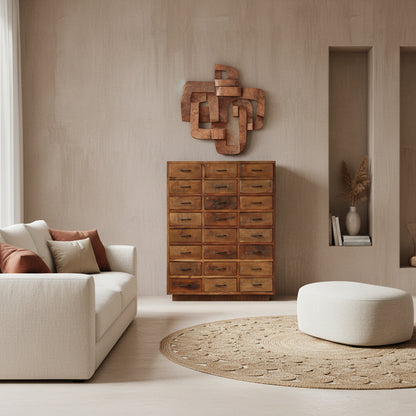 Raw Materials Ladekast Hout Bruin 24 Lades