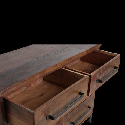 Raw Materials Dressoir Hout Bruin 6 Lades