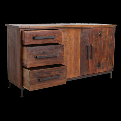 Raw Materials Dressoir Hout Bruin 3 Lades