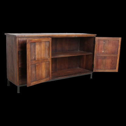 Raw Materials Dressoir Hout Bruin 3 Lades