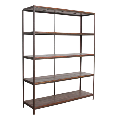 Raw Materials Boekenkast Fabrieks IJzeren Rek Met Houten Planken