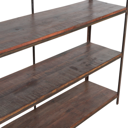 Raw Materials Boekenkast Fabrieks IJzeren Rek Met Houten Planken