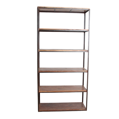 Raw Materials Boekenkast Fabriekshoog IJzeren Rek Met Houten Planken