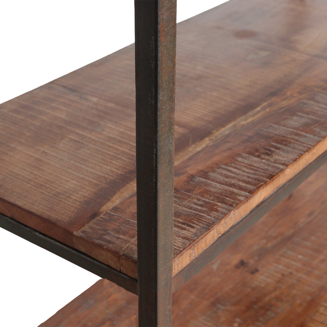 Raw Materials Boekenkast Fabriekshoog IJzeren Rek Met Houten Planken