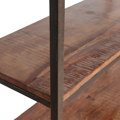 Raw Materials Boekenkast Fabriekshoog IJzeren Rek Met Houten Planken