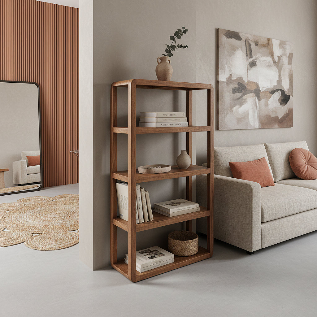 Raw Materials Boekenkast Bullnose Mangohout