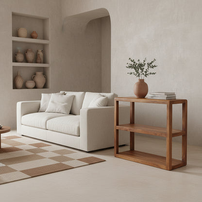 Raw Materials Boekenkast Bullnose Rek Mangohout