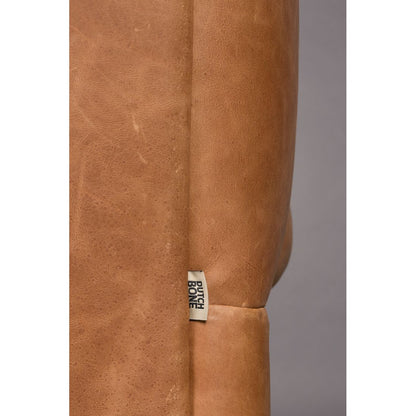 Dutchbone 3-zits Bank Douglas Wax Leer Cognac - KwaliteitWonen.nl