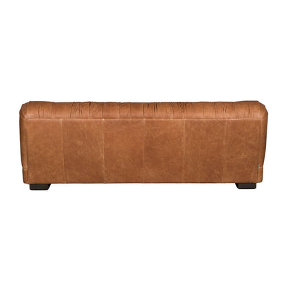 Dutchbone 3-zits Bank Douglas Wax Leer Cognac - KwaliteitWonen.nl
